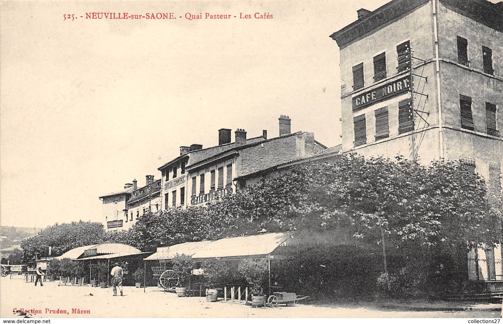 69-NEUVILLE-SUR-SAONE- QUAI PASTEUR - LES CAFES - Neuville Sur Saone