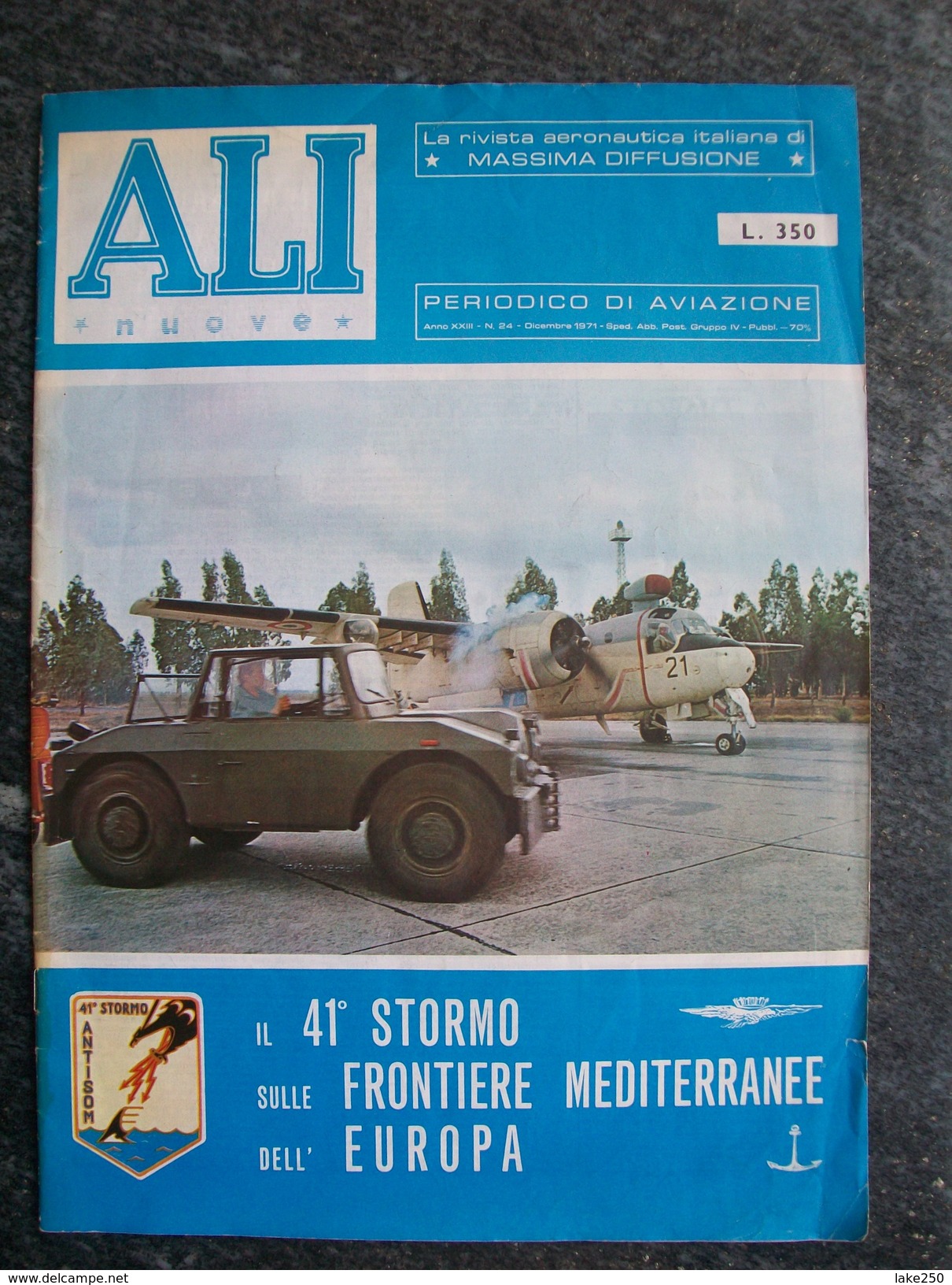 RIVISTA  ALI Nuove N°24 Del DICEMBRE 1971  Aerei Aeroplani - Engines