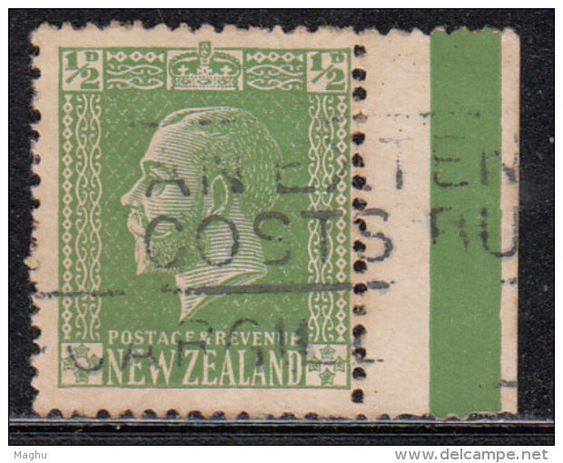 &frac12;d  Booklet ? Used, KGV Series, 1915 Onwards, New Zealand - Used Stamps