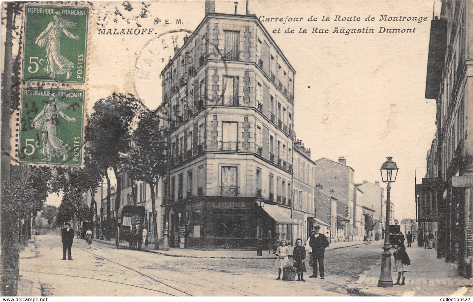 92-MALAKOFF- CARREFOUR DE LA ROUTE DE MONTROUGE, ET DE LA RUE AUGUSTE DUMONT - Malakoff