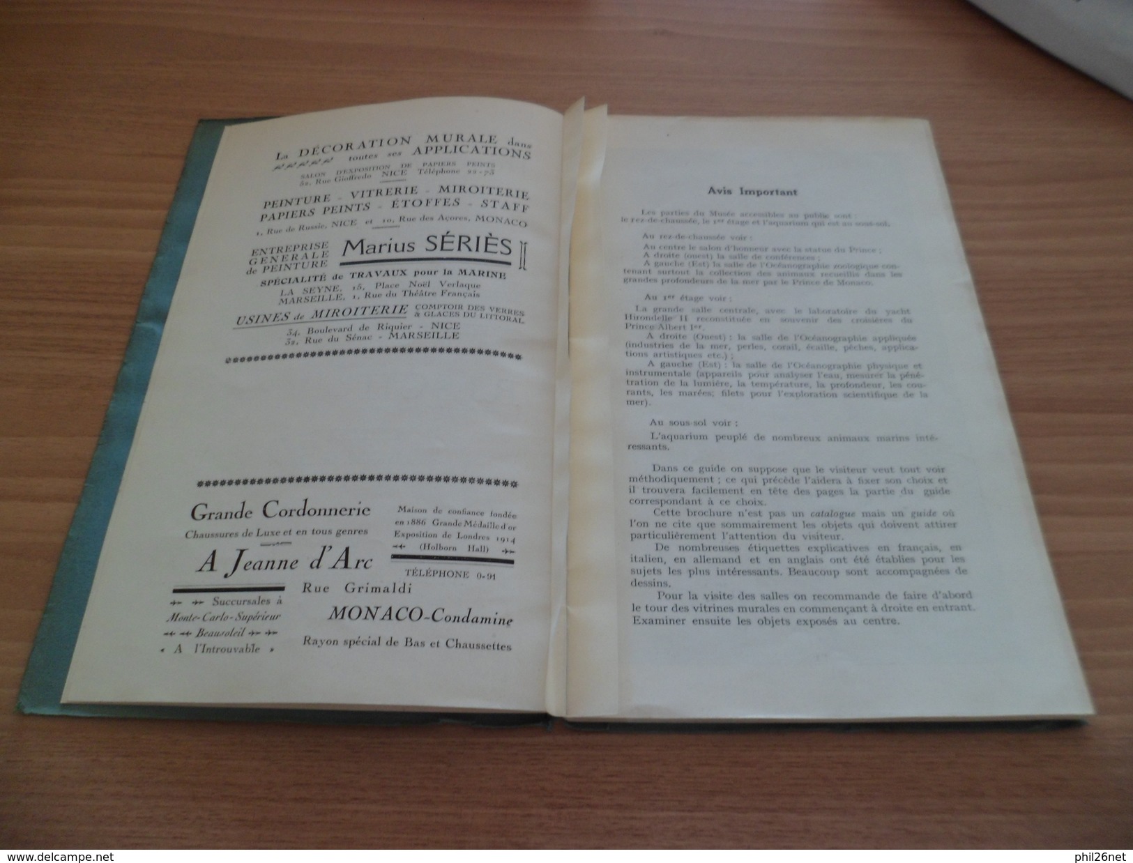 Guide Illustré Musée Océanographique & Aquarium De Monaco 1920 Imp.Robaudy Cannes Photos: Seeberger-Giletta-Enrietti- TB - Lettres & Documents