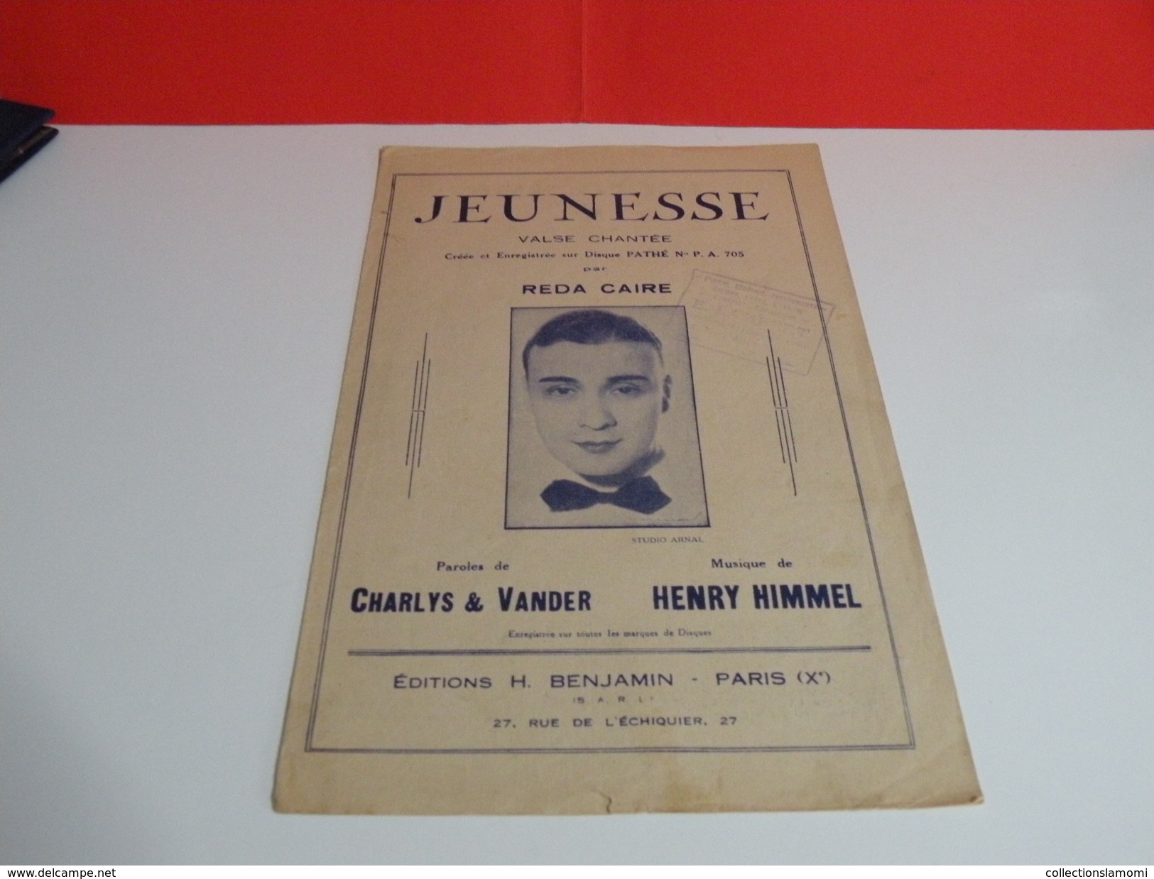 Musique & Partitions > REDA CAIRE > Jeunesse -Paroles Charlys & Vander -Musique Henry Himmel - A-C