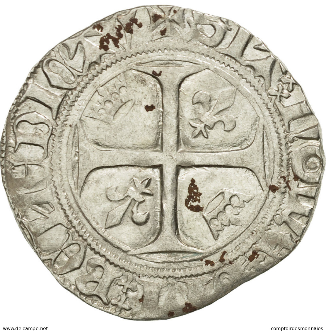 Monnaie, France, Charles VI, Blanc Guénar, Sainte-Ménéhould, TTB+, Billon - 1380-1422 Charles VI Le Fol