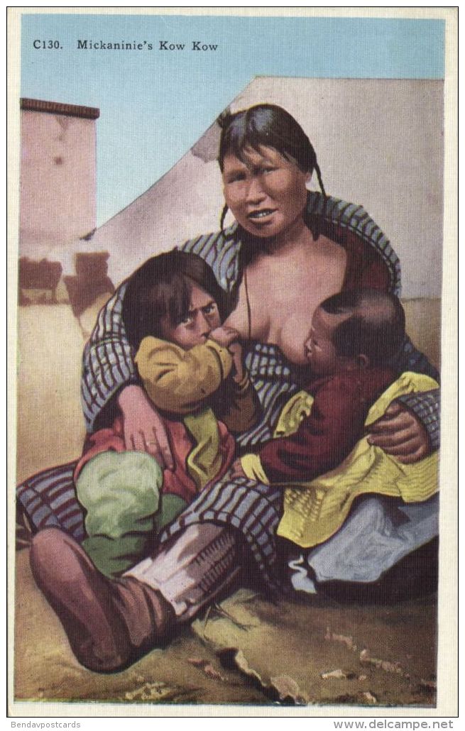 1920s Nurse Porn - Unclassified - Native NUDE Indian Woman Nursing, Breast Feeding (1920s)