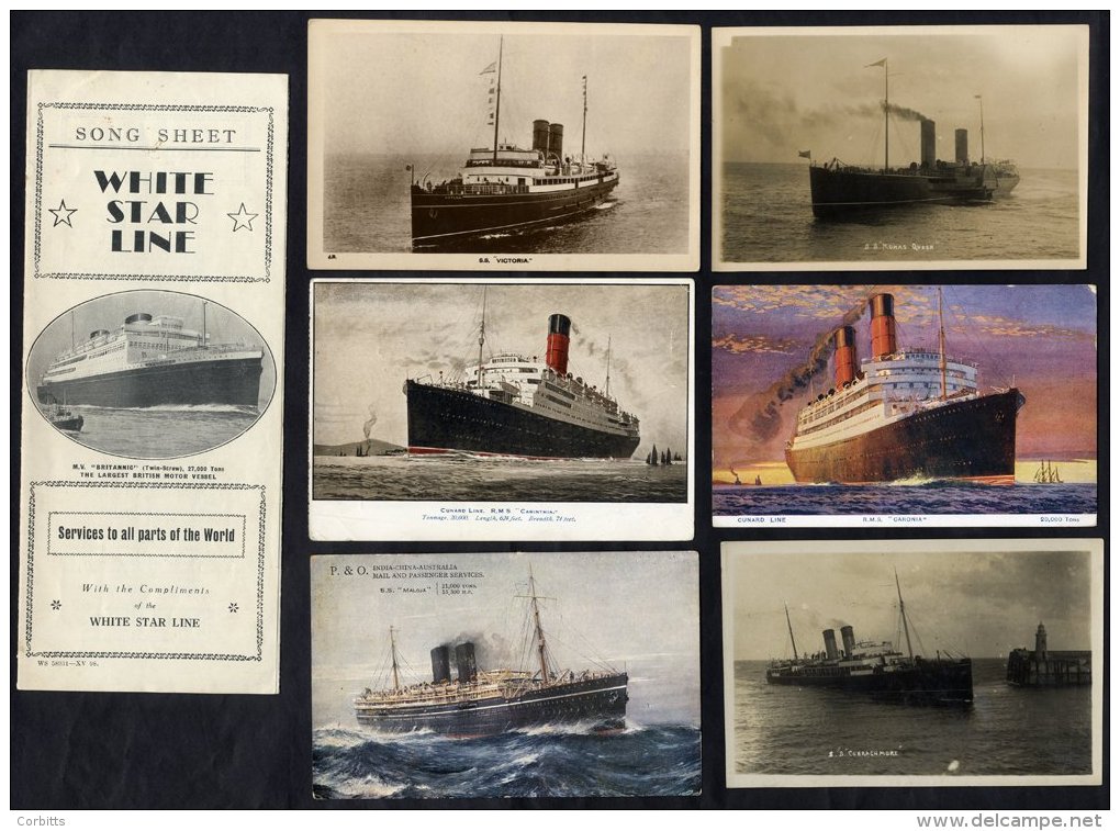 SHIPPING Collection Of Cards Incl. White Star Line, The Olympic, Georgic, Laurentic, Celtic, Runic, Adriatic, Homeric, B - Ohne Zuordnung