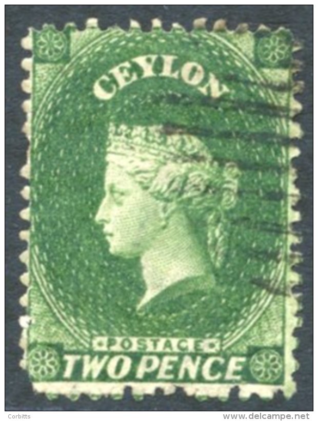 1863-66 2d Yellowish-green, Lightly Cancelled, The Usual Perforation Irregularities Resulting In Lower Left Corner Being - Autres & Non Classés