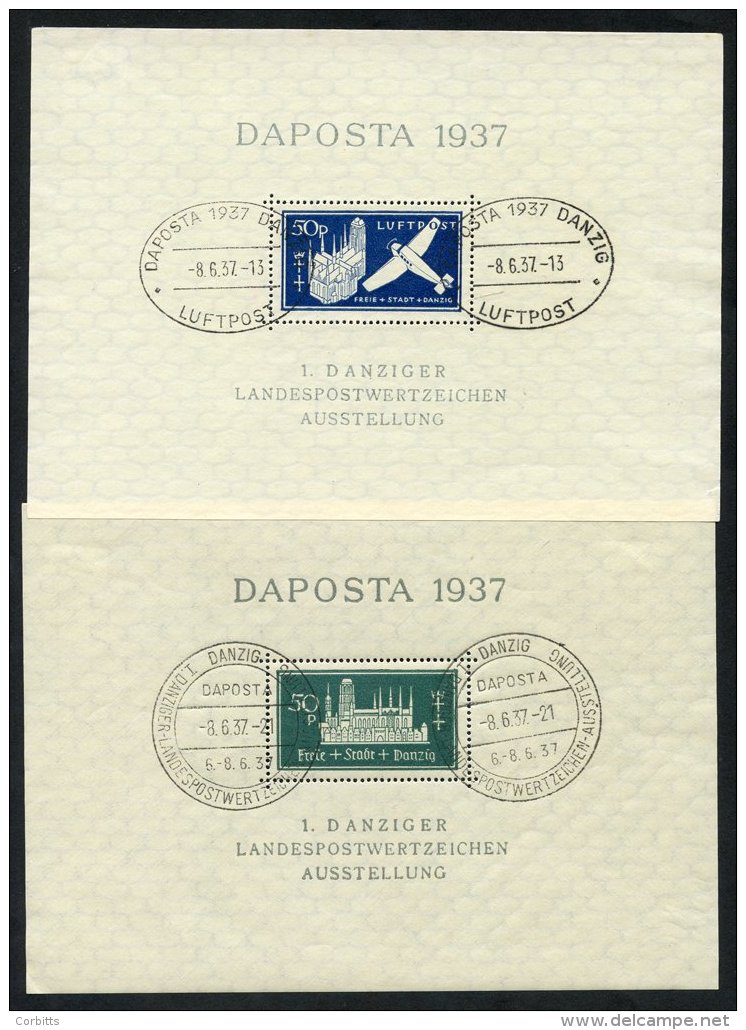 1937 DAPOSTA M/Sheet &amp; AIR M/Sheet, Both VFU, SG.MS251/2. (2) Cat. &pound;300 - Sonstige & Ohne Zuordnung