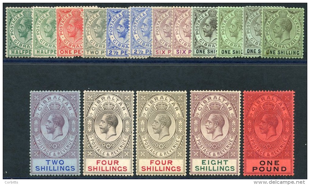 1912-24 MCCA Set, Fresh M + Extra Shades (1s X4 - 2 Have Faults), SG.76/85. (17) Cat. &pound;460 - Sonstige & Ohne Zuordnung