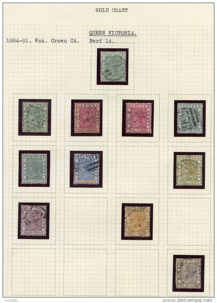 1884-1953 Chiefly VFU Collection On Leaves Incl. 1884 To 2s, 1902 To 1s, 1913 To 2/6d, 1928 To 5s, 1938 Defin Set, 1948 - Autres & Non Classés