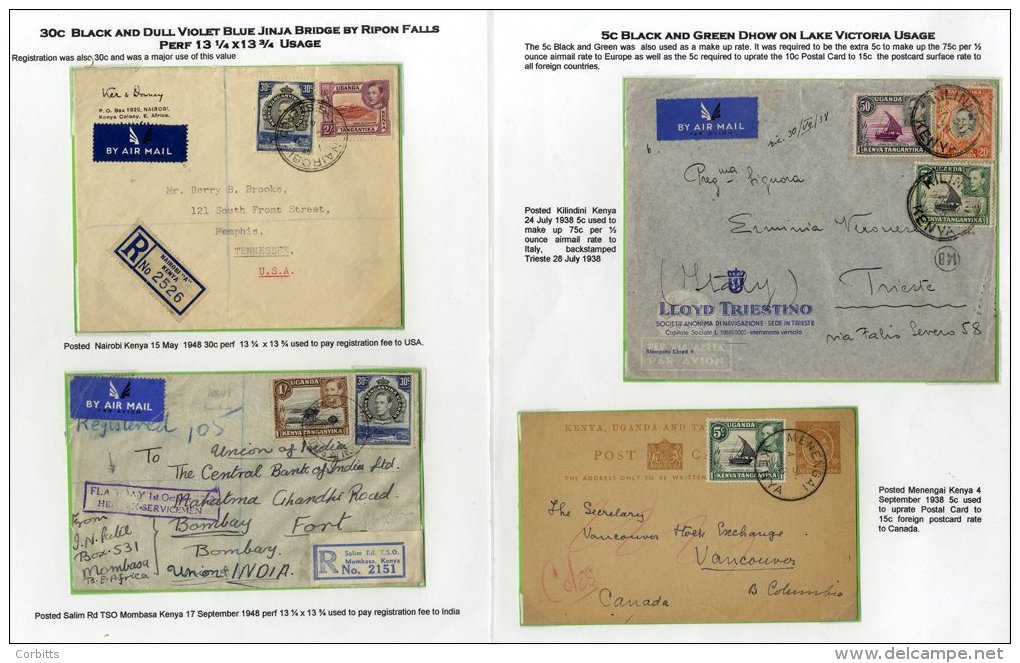 1938-52 Cover Collection With Good Variety Of KGVI Frankings &amp; Cancels Incl. Advertising, Registered, Airmails, Cens - Sonstige & Ohne Zuordnung