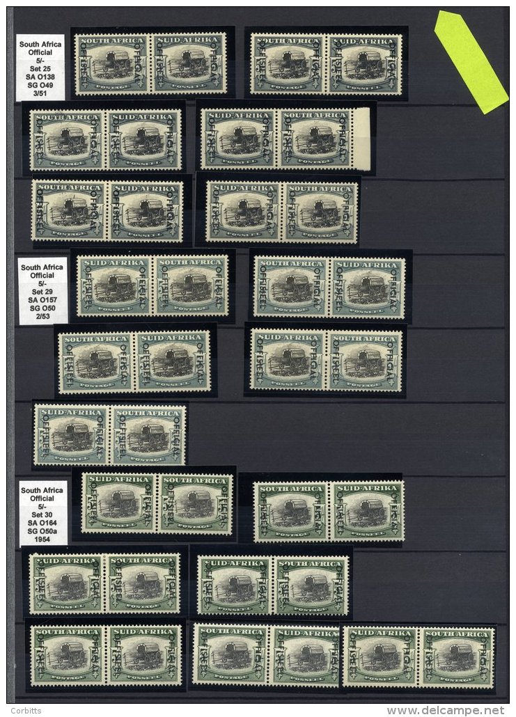 OFFICIALS 1926-54 Mainly M Stock Neatly Laid In Denomination Order In A Lindner Black Page Stock Book, Items Are Tagged - Autres & Non Classés