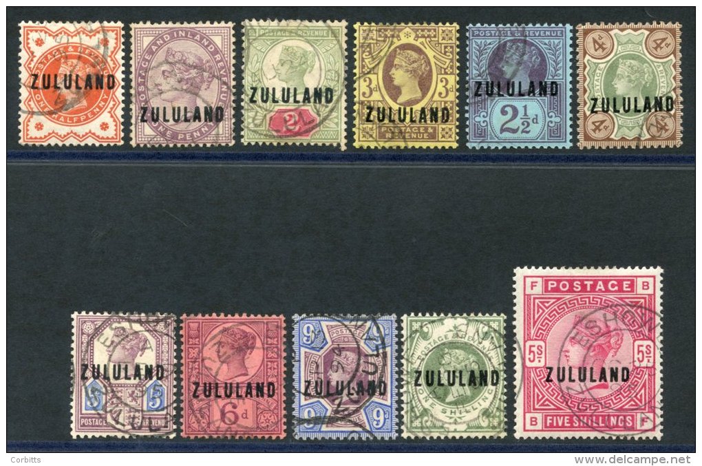 1888-93 Optd Set, VFU With Eshowe Double Ring C.d.s, SG.1/11. Scarce. Cat .&pound;1300 (11) - Sonstige & Ohne Zuordnung