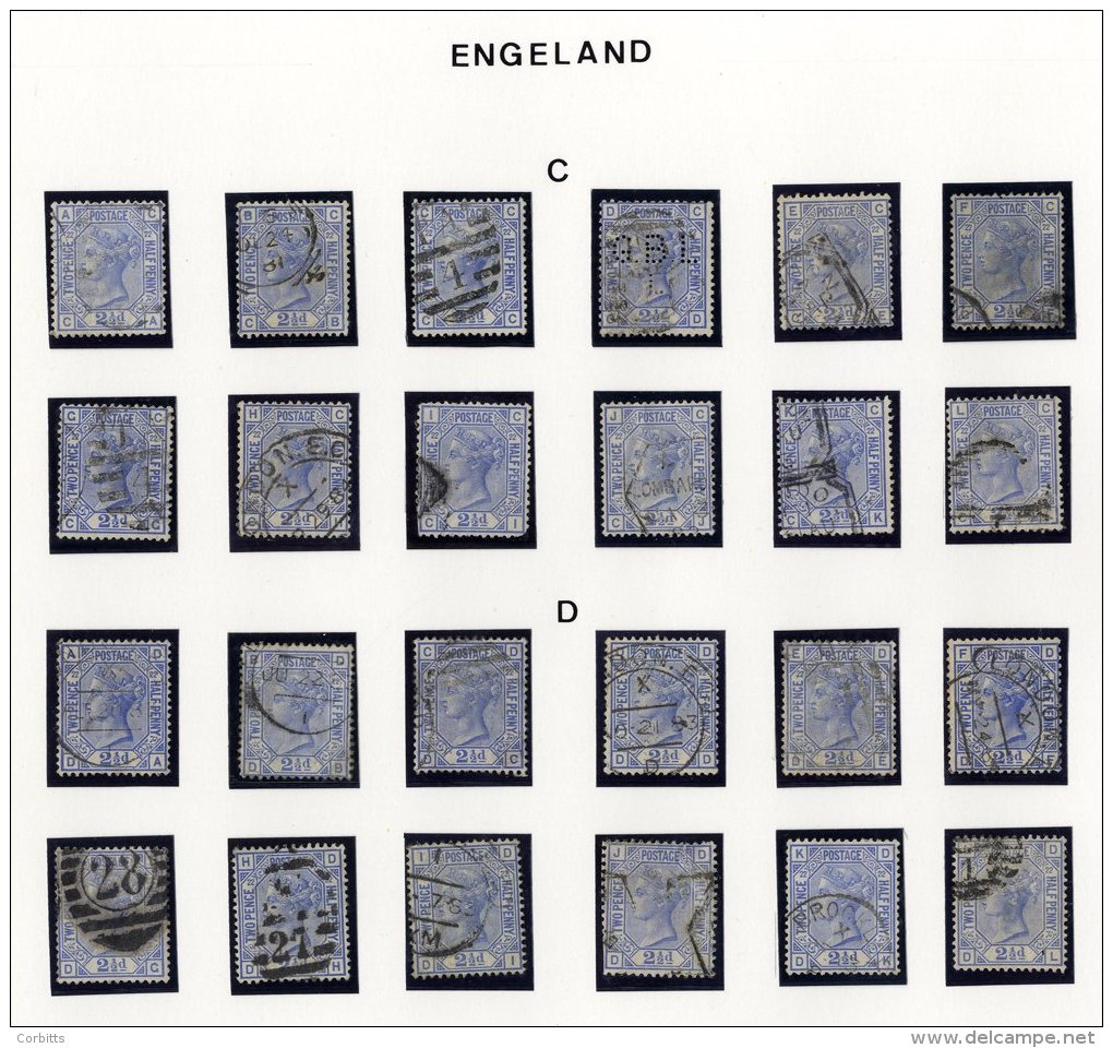 1880-83 2&frac12;d Blue Pl.22 Wmk Crown Almost Complete Reconstructed Sheet, 236 From 240 Letterings, Good To FU Incl. A - Sonstige & Ohne Zuordnung