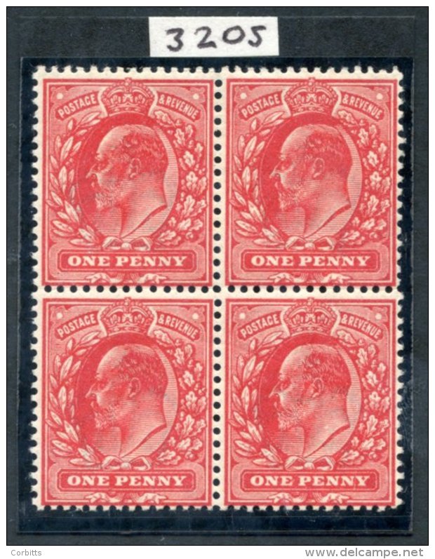 1911 1d Intense Rose-red, UM Block Of Four, Spec.M6(3), Hendon Cert. 1997. (4) Cat. &pound;1500 - Sonstige & Ohne Zuordnung