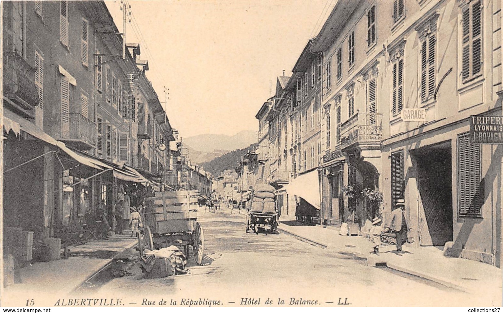 73-ALBERTVILLE- RUE DE LA REPUBLIQUE , HÔTEL DE LA BALANCE - Albertville