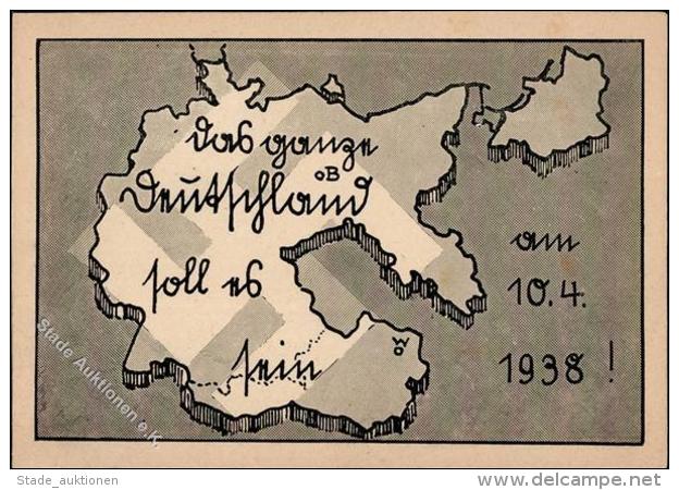 NS-LANDKARTE WK II - Das Ganze Deutschland Soll Es Sein 10.4.1938 I - Non Classificati