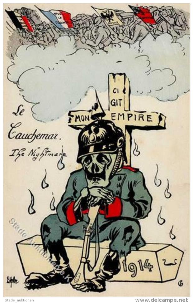 Antipropaganda WK I Kaiser Wilhelm II K&uuml;nstlerkarte I-II - Non Classificati