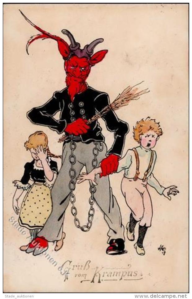 Krampus Kinder  1913 I-II (fleckig) - Non Classificati