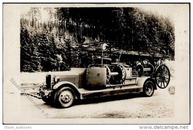 FEUERWEHR - Feuerwehrauto - Autospritze Mit Eingebauter Feuerl&ouml;schpumpe D. Fa. Flader, J&ouml;hstadt I - Pompieri