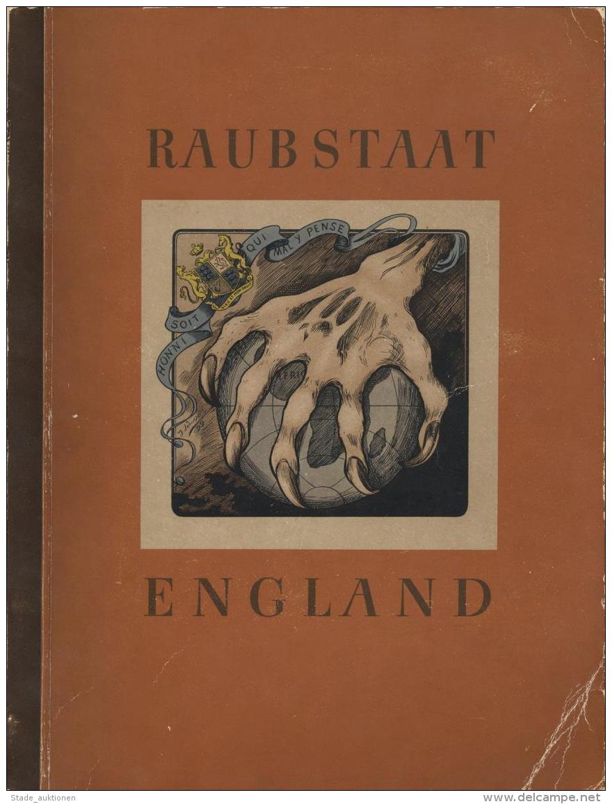 Sammelbild-Album Raubstaat England Zigaretten Bilderdienst Hamburg Bahrenfeld 1941 Kompl. II (Einband Eckbug) - Non Classificati