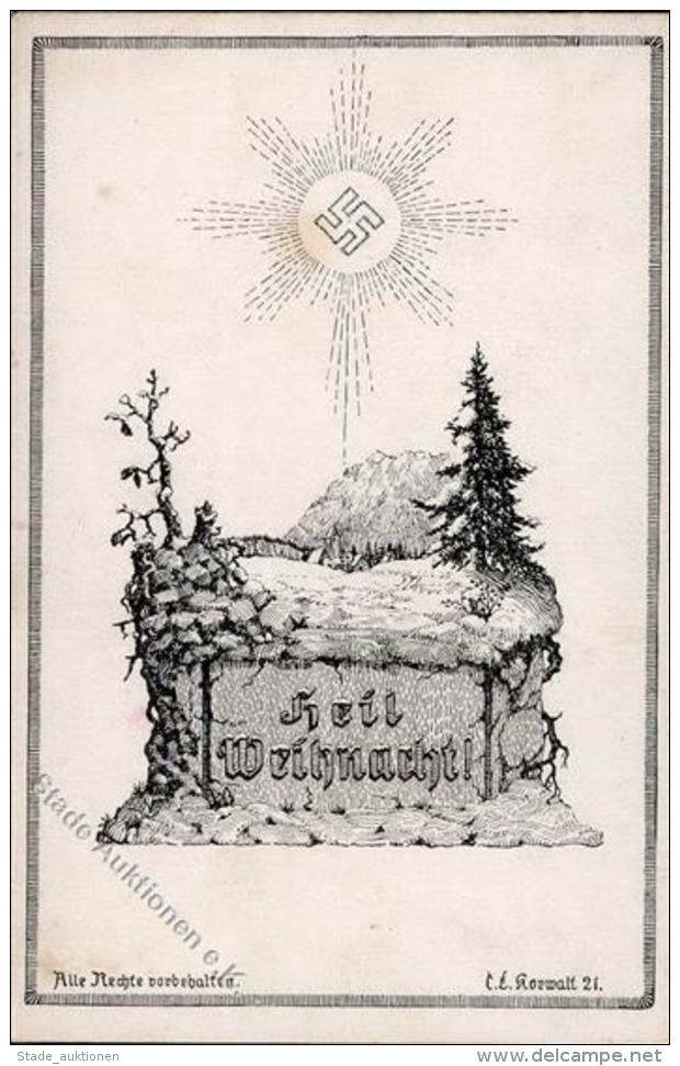 HEIL WEIHNACHT! - Fr&uuml;he Prop-Ak D. Deutsch-&Ouml;sterr.-NS-Verein WIEN, Sign. Kornwalt 1921 I WK II - Non Classificati