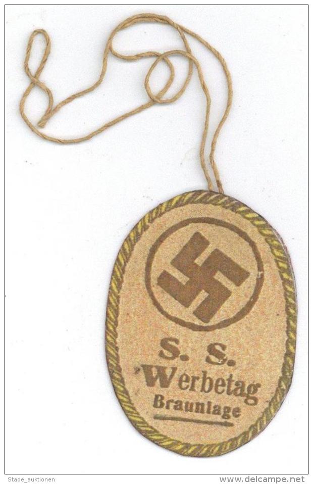 SS WK II Braunlage (3389) Papp-Anh&auml;nger Werbetag I-II - Unclassified