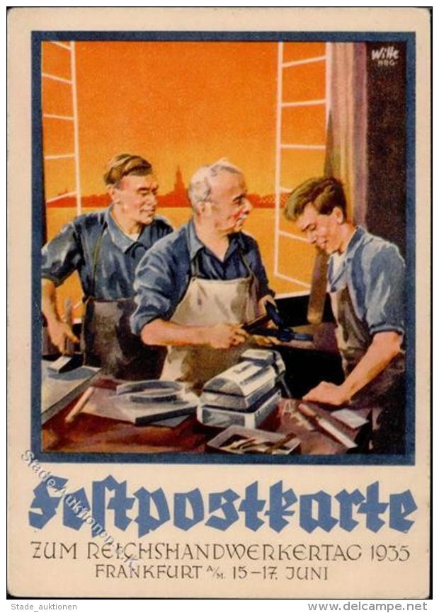 FRANKFURT/MAIN WK II - Festpostkarte REICHSHANDWERKERTAG 1935 Sign. Witte I - Ohne Zuordnung