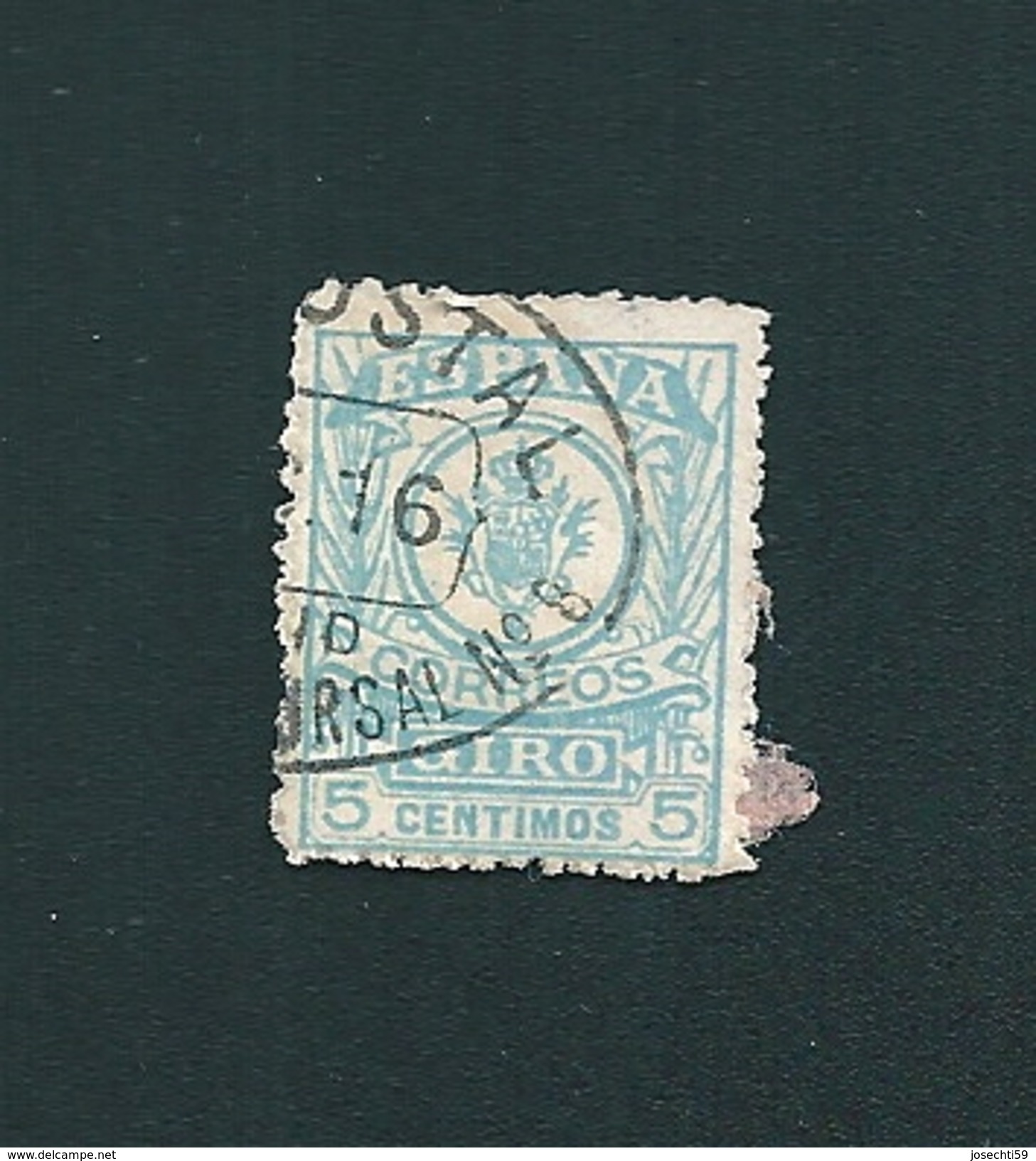 N° 1 Giro (Timbre Pour Mandat)    Espagne 1915 Oblitéré - Money Orders