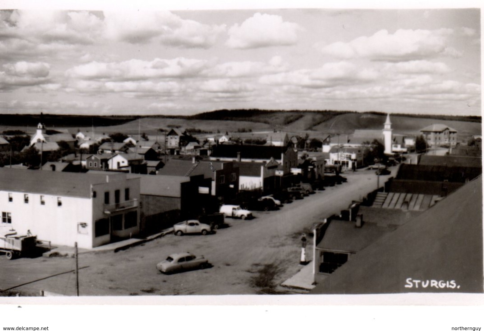 STURGIS, Manitoba, Canada, BEV Of Main Street, 1940's RPPC - Andere & Zonder Classificatie