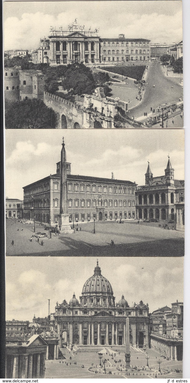 CP Roma Rome 14 Cartes Vers 1950 Carton Mat Noir Et Blanc (une Carte Envoyée) Ediz Enrico Verdesi - Verzamelingen