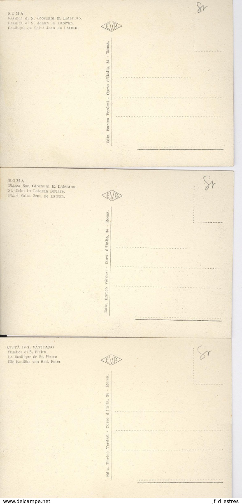 CP Roma Rome 14 Cartes Vers 1950 Carton Mat Noir Et Blanc (une Carte Envoyée) Ediz Enrico Verdesi - Collezioni & Lotti