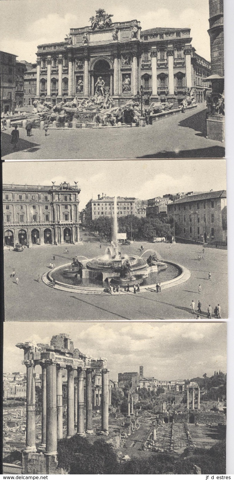 CP Roma Rome 14 Cartes Vers 1950 Carton Mat Noir Et Blanc (une Carte Envoyée) Ediz Enrico Verdesi - Collezioni & Lotti