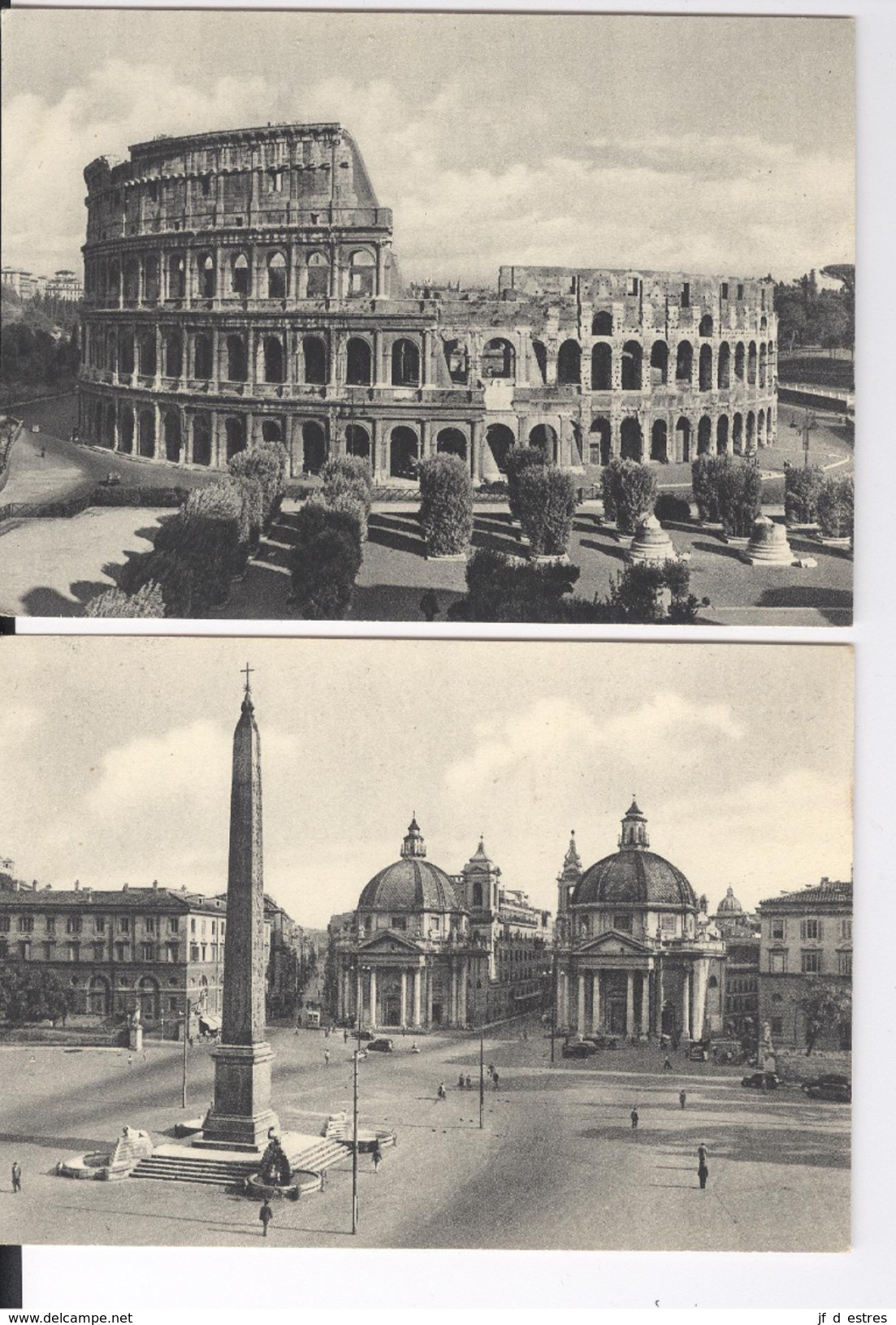 CP Roma Rome 14 cartes vers 1950 carton mat noir et blanc (une carte envoyée) Ediz Enrico Verdesi