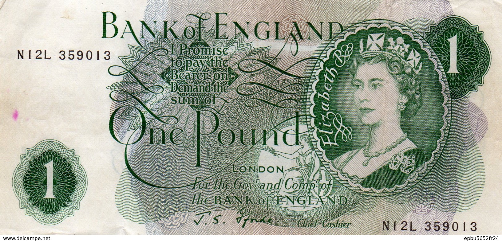 Bank Of England  ONE POUND  Signed By  JS .....N° N12L359013 - Andere & Zonder Classificatie