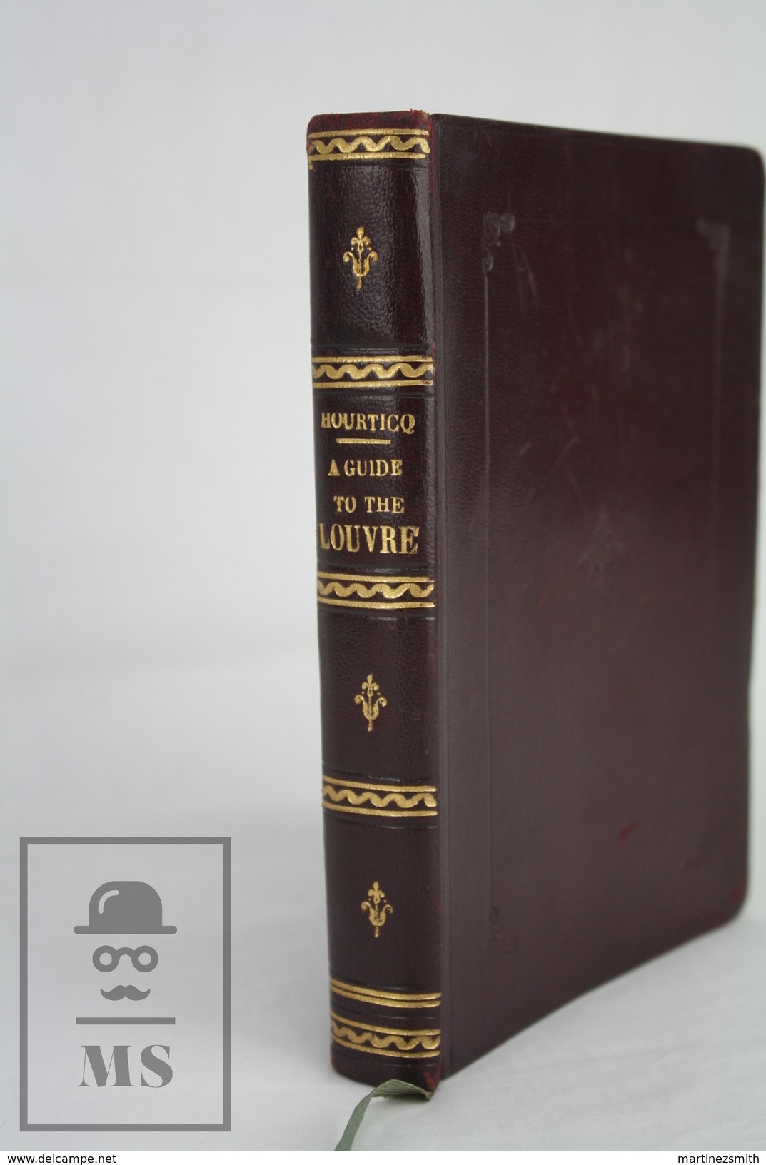 Antique 1923 Leather Covers Guide To The Louvre Museum By Louis Hourticq - Culture