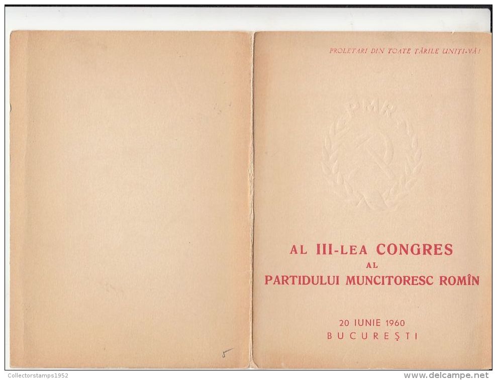 58822- COMMUNIST PARTY CONGRESS, BOOKLET, 1960, ROMANIA - Booklets