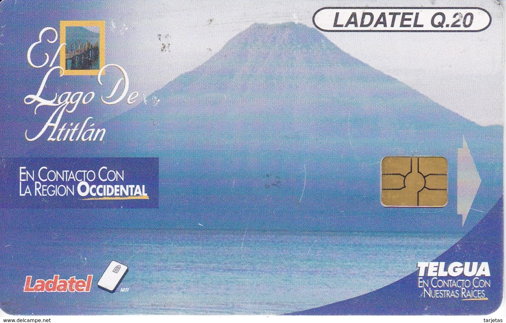 TARJETA DE GUATEMALA DE EL LAGO ATITLAN (VOLCAN) - Guatemala