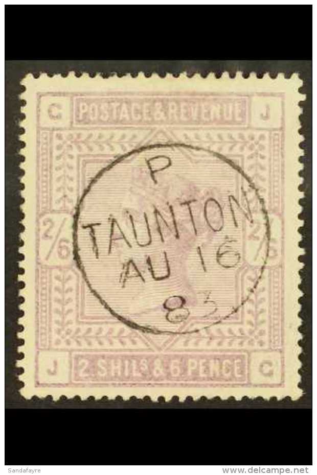 1883-4 2s6d Lilac On Blued Paper, SG 175, Very Fine Used With Superb TAUNTON 16.8.83 C.d.s. Postmark,... - Autres & Non Classés