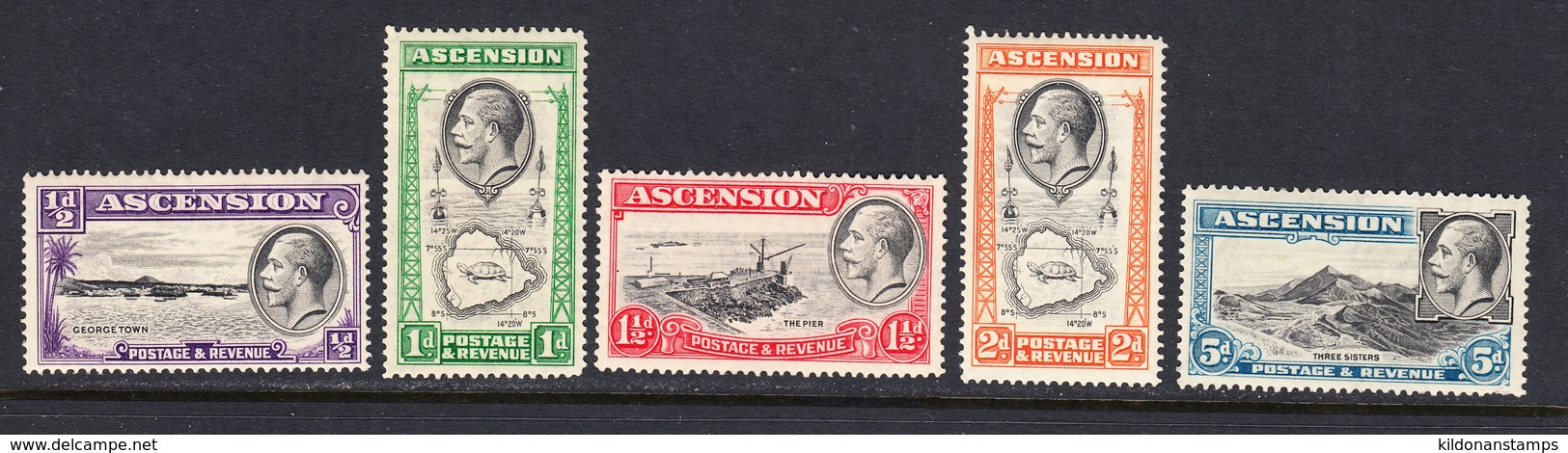 Ascension 1934 Mint Mounted, Sc# 23-26,28, SG 21-24,26 - Ascension (Ile De L')