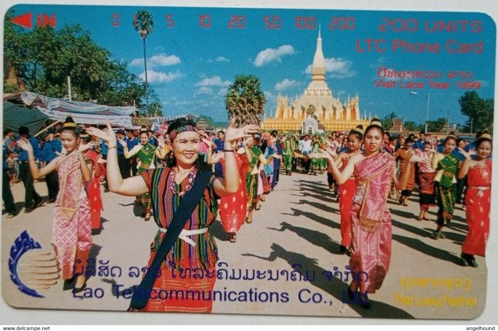 Laos 200 Unit Tamura  " That Luang Festival "  Mint - Laos