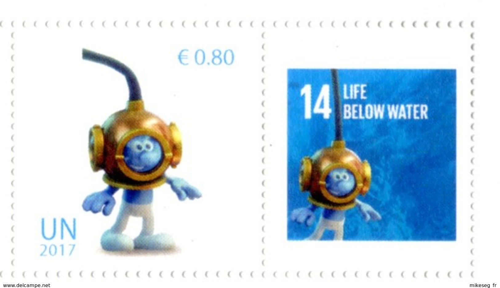 ONU Vienne 2017 - Détaché De Feuille De Timbres Perso - Inter.day Of Happiness Smurfs ** - Neufs