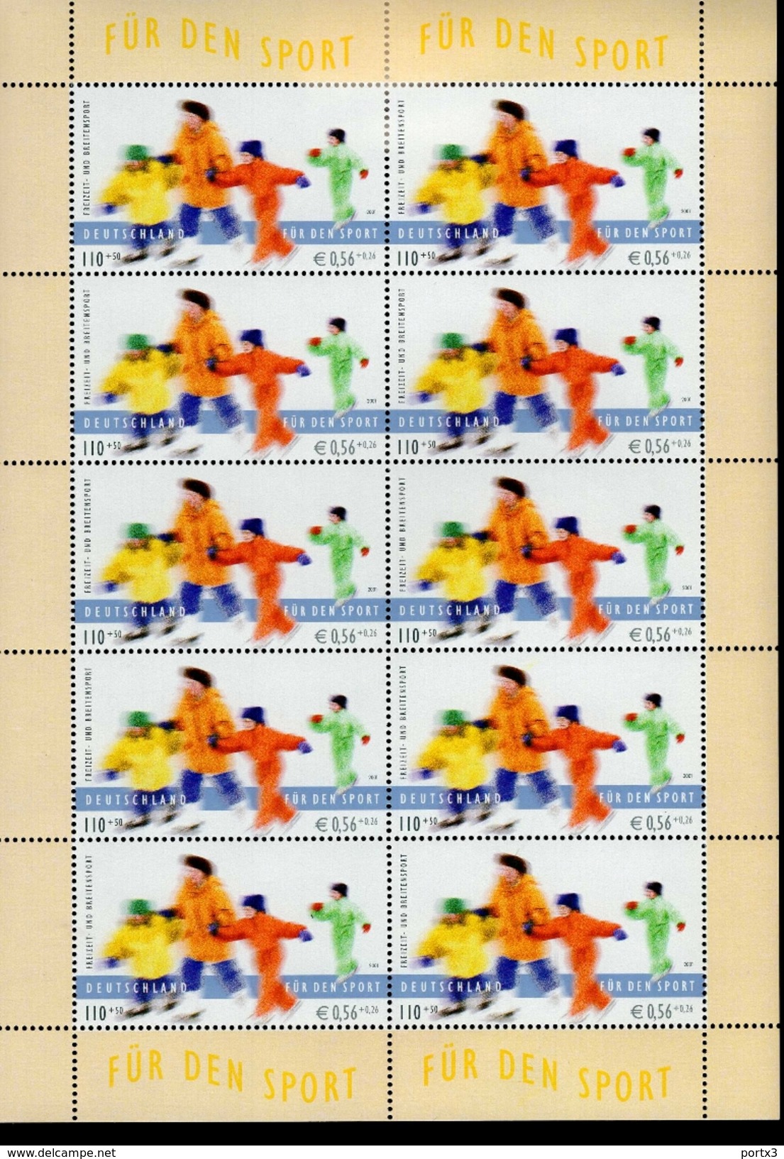 Bund Kleinbogen 2165 - 2168 Sporthilfe Postfrisch ** MNH - 2001-2010