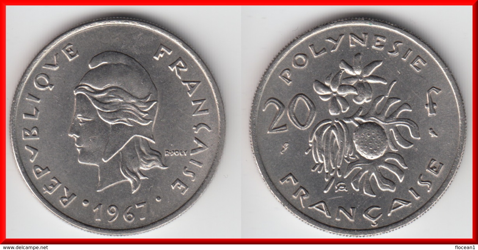 **** POLYNESIE FRANCAISE- FRENCH POLYNESIA - 20 FRANCS 1967 **** EN ACHAT IMMEDIAT !!! - Polynésie Française