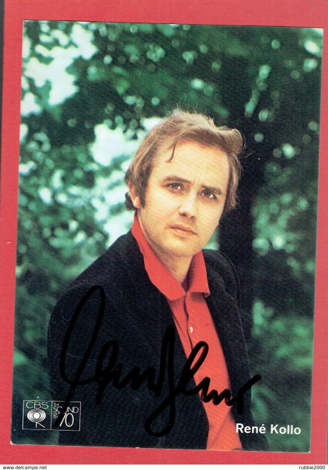 AUTOGRAPHE DE RENE KOLLO 1968 1969 TENOR ALLEMAND RENE KOLLODZIEYSKI NE A BERLIN EN  1937 - Autogramme