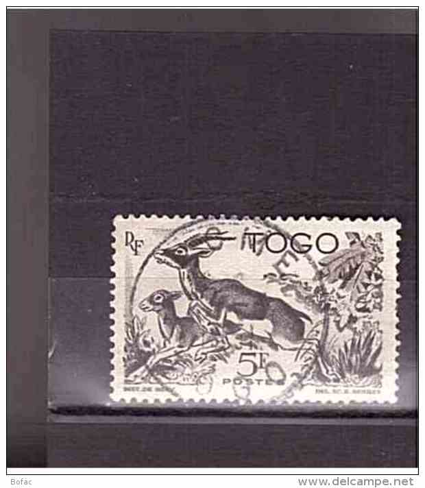 248    Y&amp;T  BEAU CACHET Gazelles  "faune Animal"  *TOGO Colonie*  16/47 - Usati