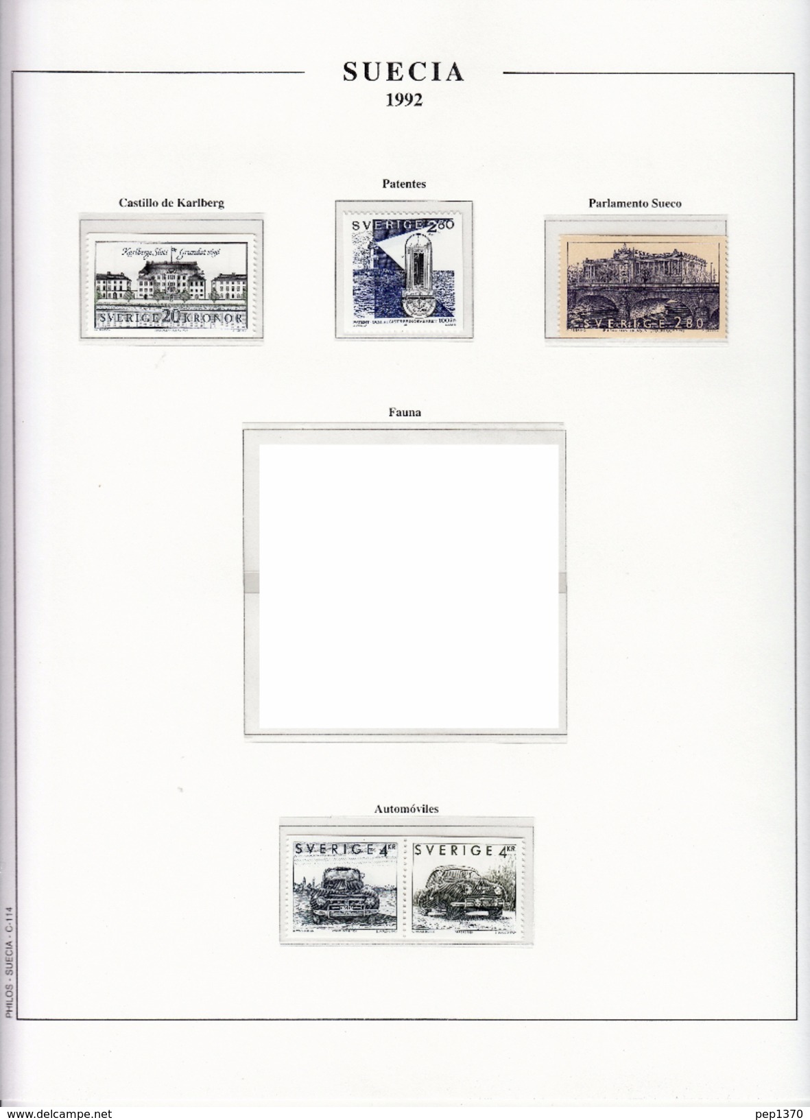 SUECIA 1992 - SWEDEN -  ALMOST COMPLETE YEAR 1992 - IN ALBUM (SEE ALL THE IMAGES) (CATALOGUE 102,30) - Annate Complete