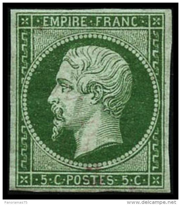 N&deg;12 5c Vert, Petites Marges - B - 1853-1860 Napoléon III.