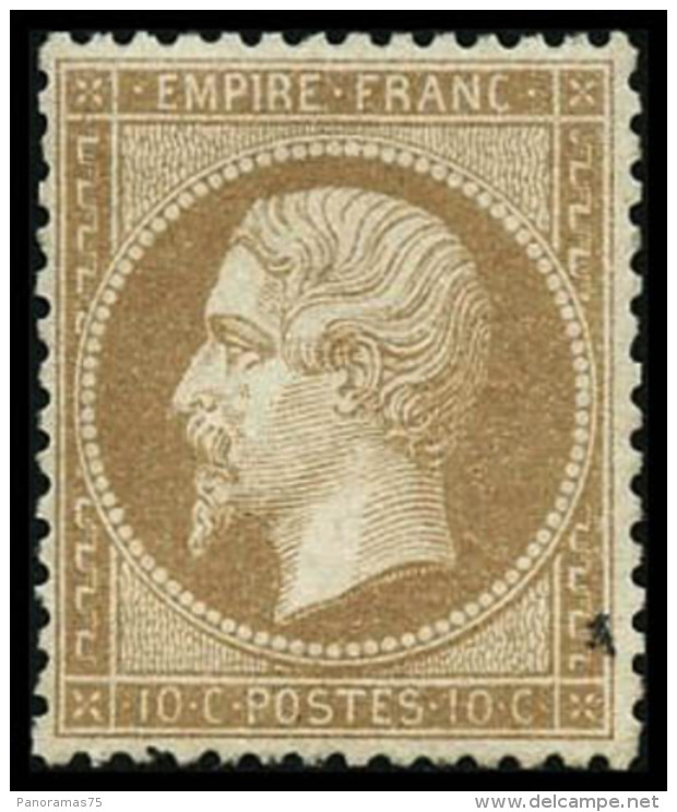 N&deg;21 10c Bistre, Pi&egrave;ce De Luxe - TB - 1862 Napoléon III.