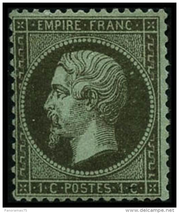 N&deg;19 1c Olive - TB - 1862 Napoléon III.