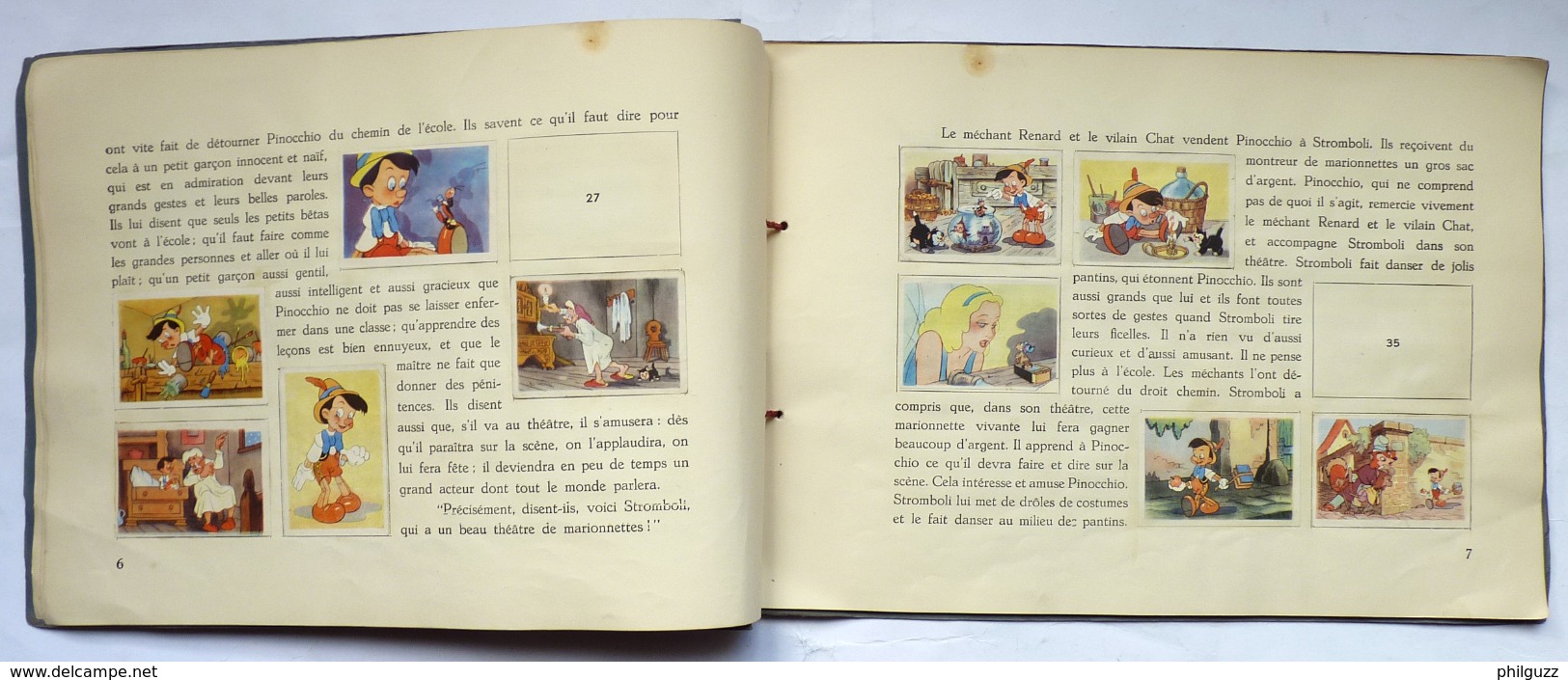 RARE ET BEL ALBUM PINOCCHIO DE BEUKELAER  1934-1940 26 Pages 125 Chromos Et 5 Cartes Postales Enfantina - Disney